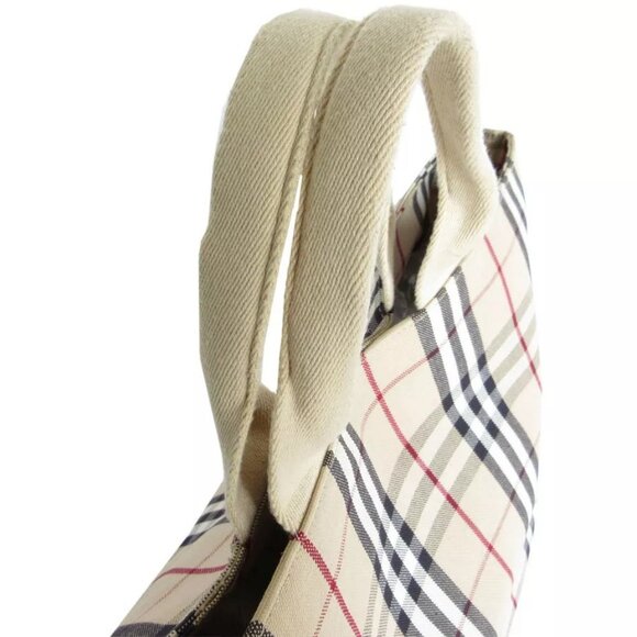 Auth BURBERRY Nova Check Handbag Tote Bag Beige / multicolor canvas/rubber - Picture 4 of 11
